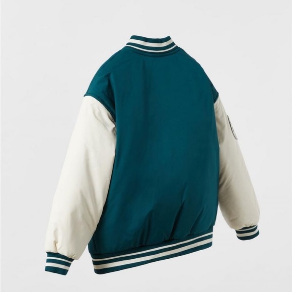 Kids Patch Varsity Bomber Blue | Zara Coats And Jackets - Picture 4 of 11